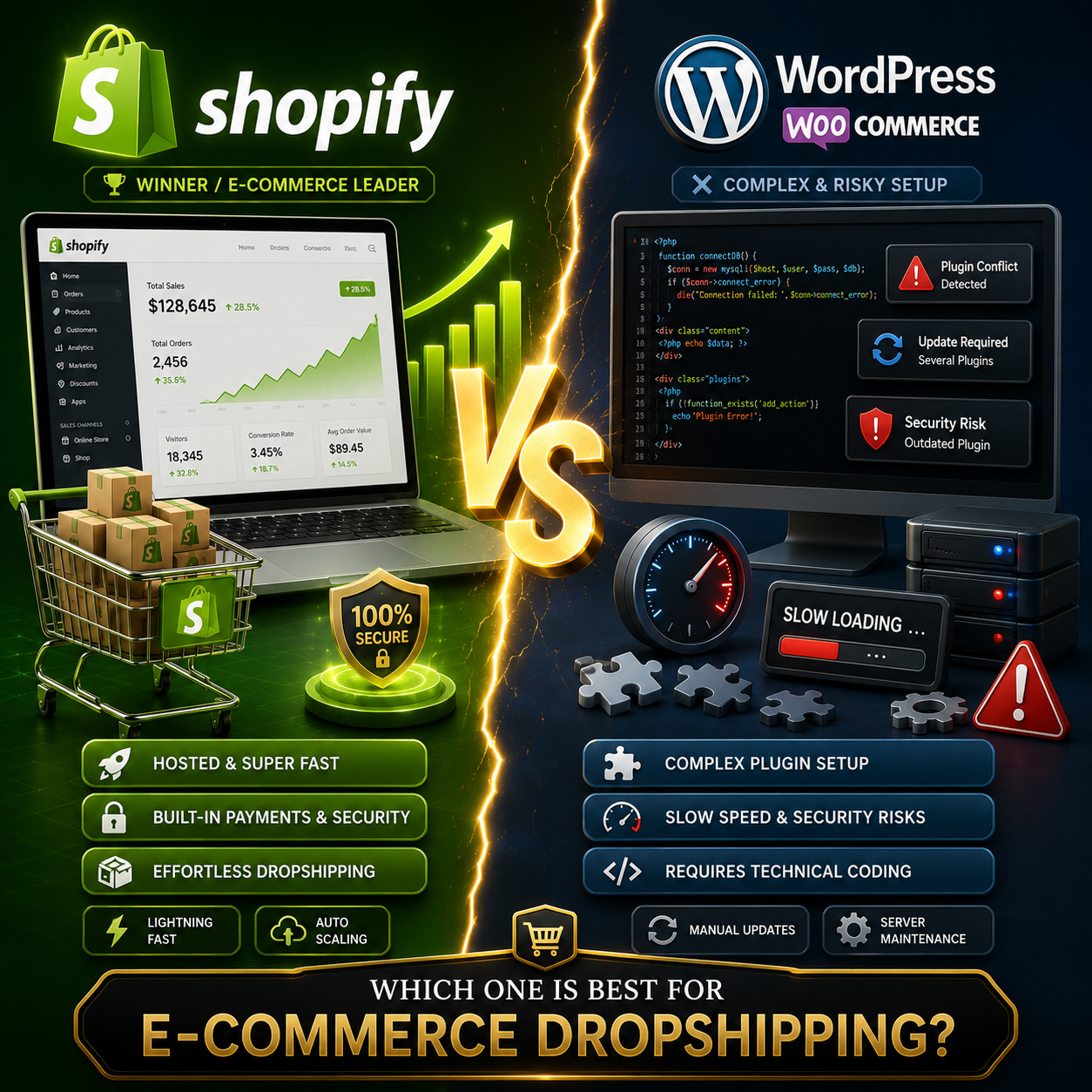 Shopify vs WordPress (2026): Which Platform is Best for E-Commerce & Dropshipping?