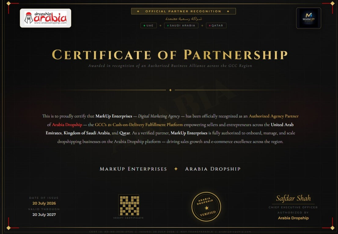 Arabia Dropship Recognized Partner